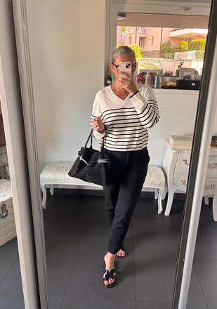 Pásikavý sveter h&m v. l, h&m,l