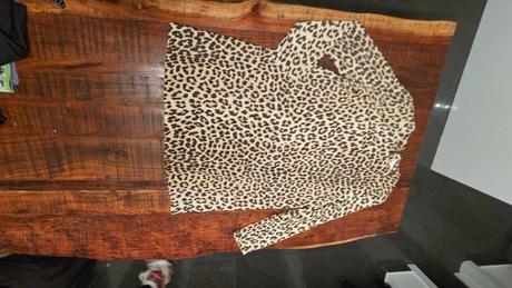 Tigrie široké šaty s dlhým rukávom zvieraci vzor, h&m,s