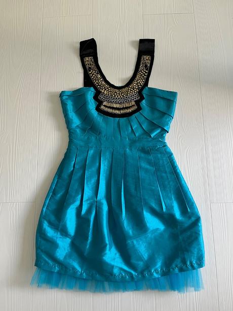 Tyrkysovomodre saty, xs