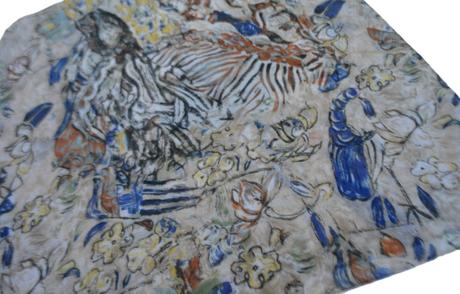Dámsky vintage art scarf, 
