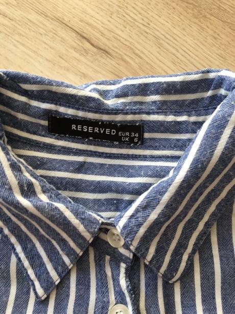 Bielomodrá pásikavé košeľa, reserved,34