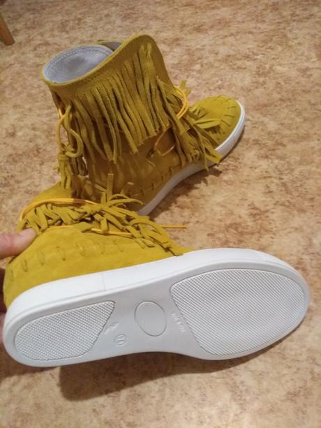 Obuv kožená na platforme, nové, 38