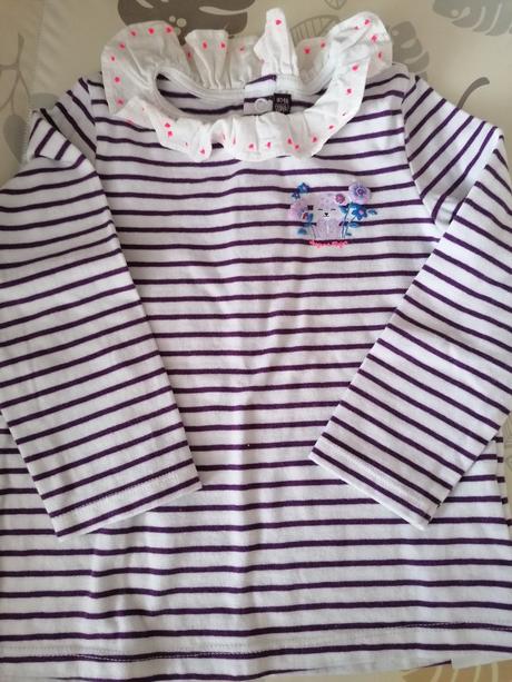 Dievčenské tričko s riflovymi šatami, sergent major,86