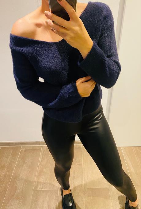 H&m tmavomodrý svetrík, h&m,xs