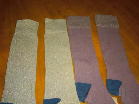 Podkolienky purple/navy, pompdelux,27