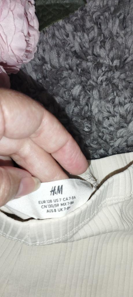 Vrúbkované legíny, h&m,128