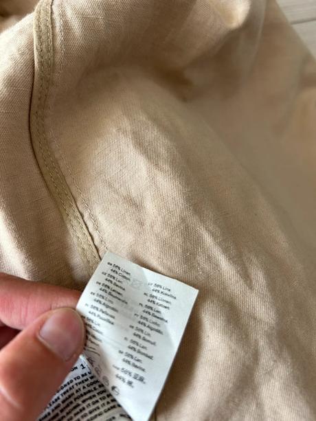 Dlhý oversize trenčkot z ľanu a bavlny, xl