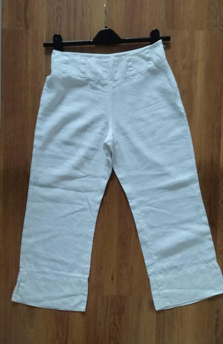 Ľanové ľahučké 3/4 nohavice linea petite, m