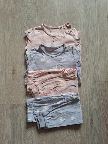 Balik 2x dievcenske 2dielne pyzamo tchibo 86 / 92, tchibo,86