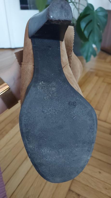 Talianske kožené kotníkové čižmy 39, 39