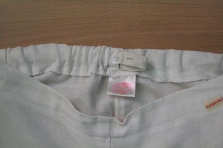 Tehotenské biele ľanové nohavice, zn. complicité, s