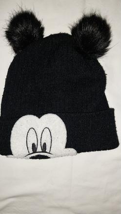 Čierna čiapka disney s bambuľkami, disney,146