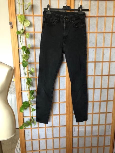 Čierne denim rifle/ čierne džínsy denim, h&m,s