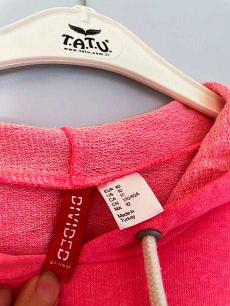 Top crop mikina/oversize, h&m,l