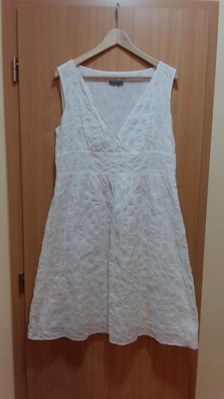 Biele letne saty - podsite - vel. 44, 44