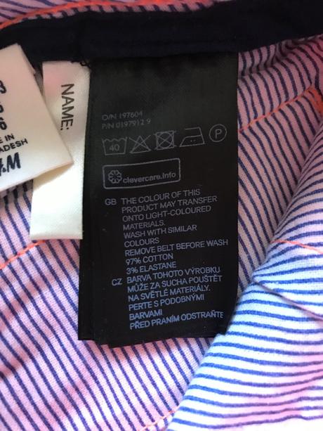 Minisuknička - lososová, broskyňová, h&m,116