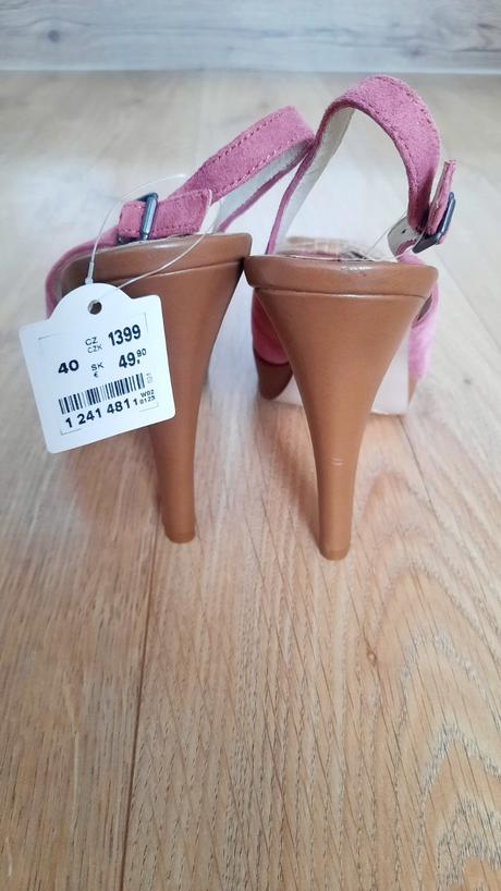Lodičky ružové, deichmann,40