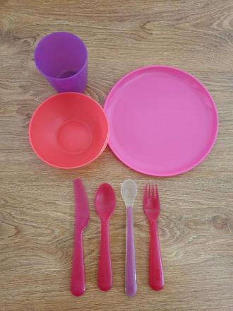 Jedálenský set - ružový, 