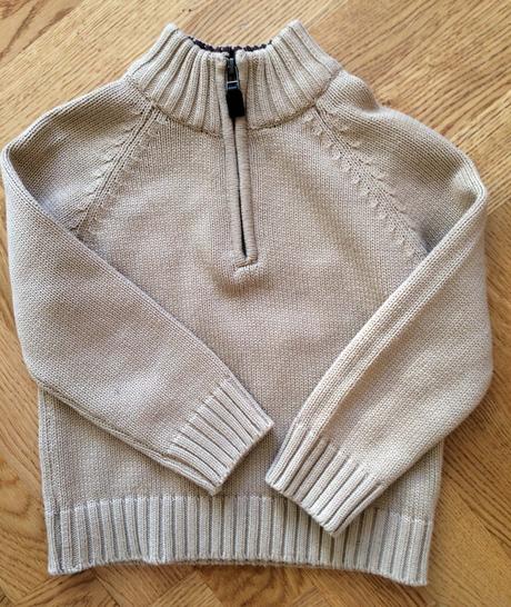 Béžový bavlnený pulovrík, 5 r., 110