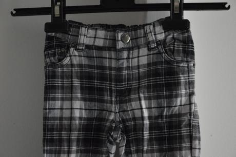 Kárované nohavice, h&m,86