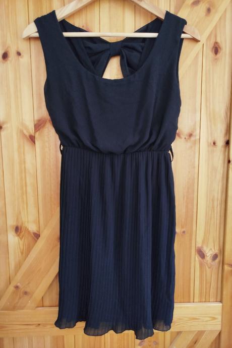 Dámske šaty s mašľou na chrbte, xs