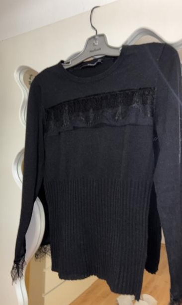 Svetrík s čipkou guess s/m, guess,s