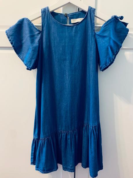 Riflové šaty, zara,140