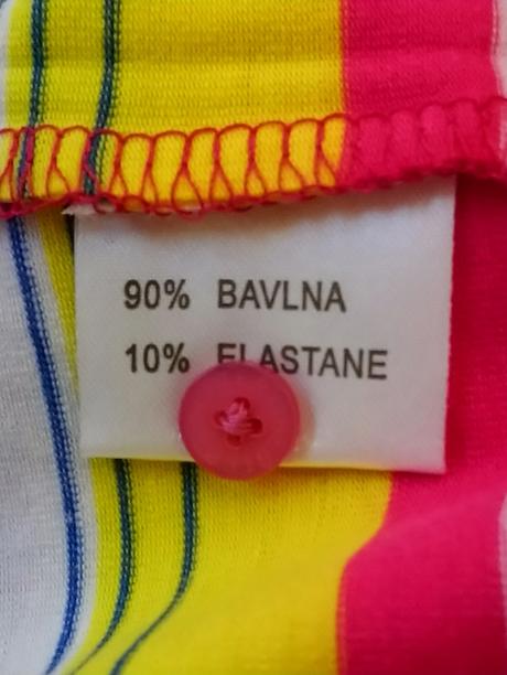 Dámsky farebný pásikavý elastický top, benter m 4., benter,m