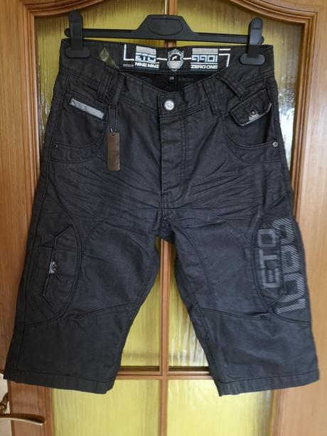 Eto 9901 jeans pánske riflové kraťasy veľkosť xs, xs