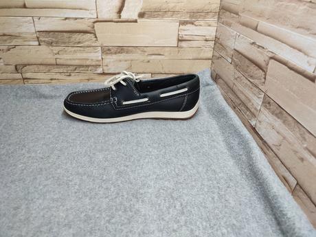 Ecco 40 - celokožené tmavomodré mokasíny, ecco,40