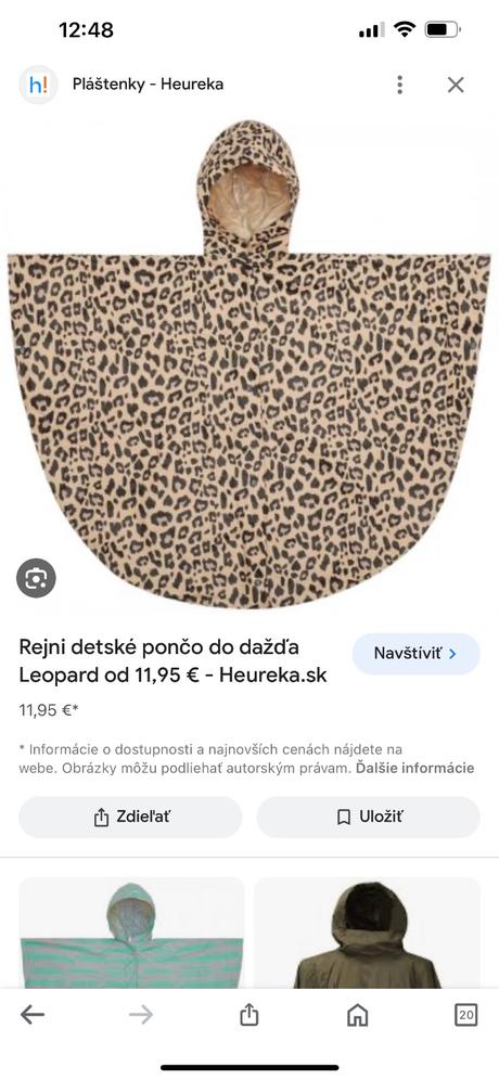 Rejni detske pončo do dažďa vel. 3-8 rokov, 128