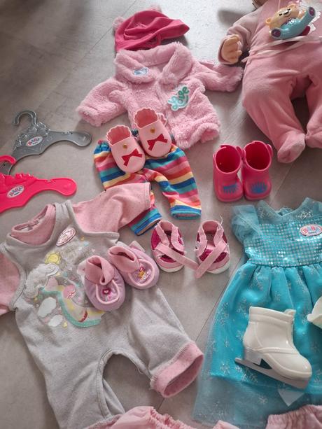 3 baby annabell , baby born + oblečenie a doplnky,