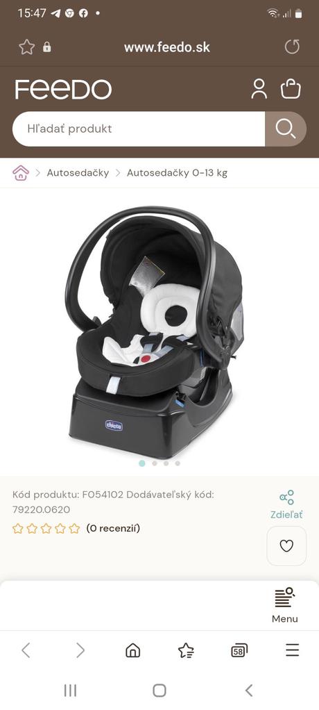 Autosedačka chicco 0-13kg, chicco