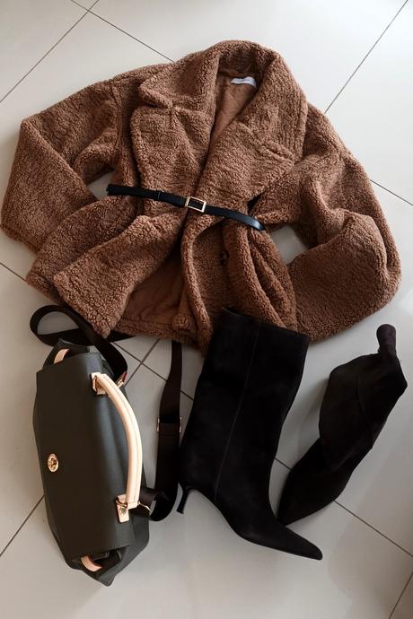 Dámsky krátky teddy bear kabát, reserved,m