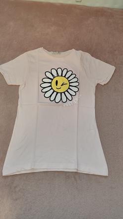 Tričko ružové s kvetom, gate,s