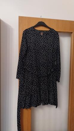 Cierne bodkovane saty cortefiel xl, xl