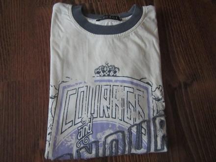 Pekne jemne zlte tricko s aplikaciou, s