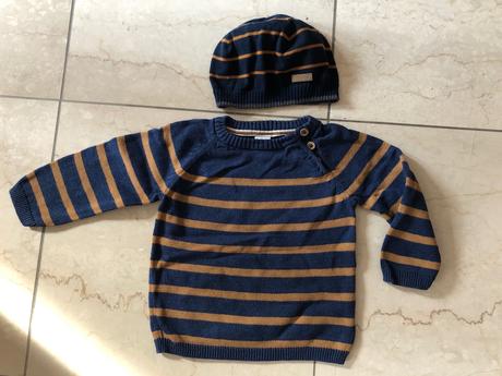 Svetrík s čiapkou, h&m,80