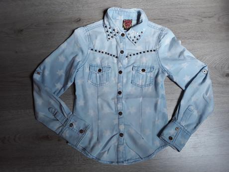 Dievčenská riflová košeľa m, 134