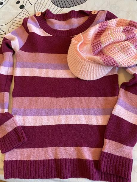 Kvalitný mäkký pásikový pulóver v. m/l, m