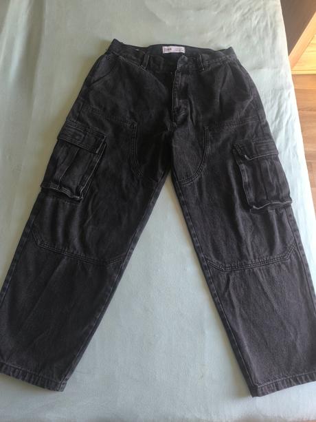 Moderné široké rifle baggy, fishbone,l