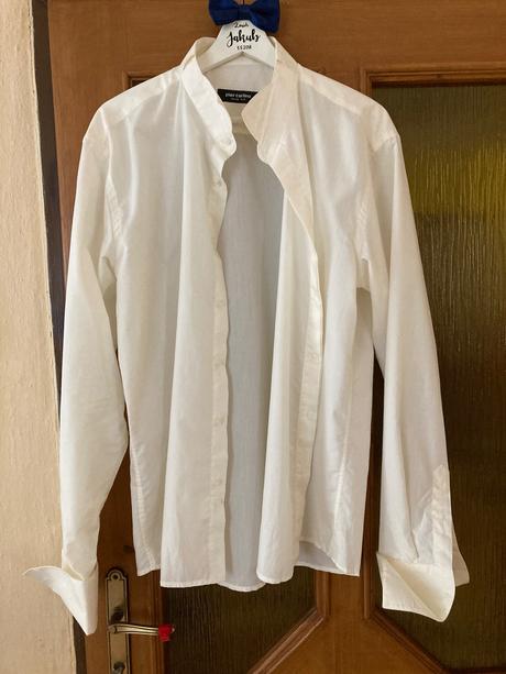 Svadobná košeľa ivory na motylik, xl