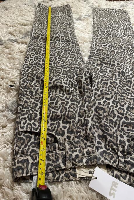 Rovne rifle leopardi vzor, stradivarius,xs