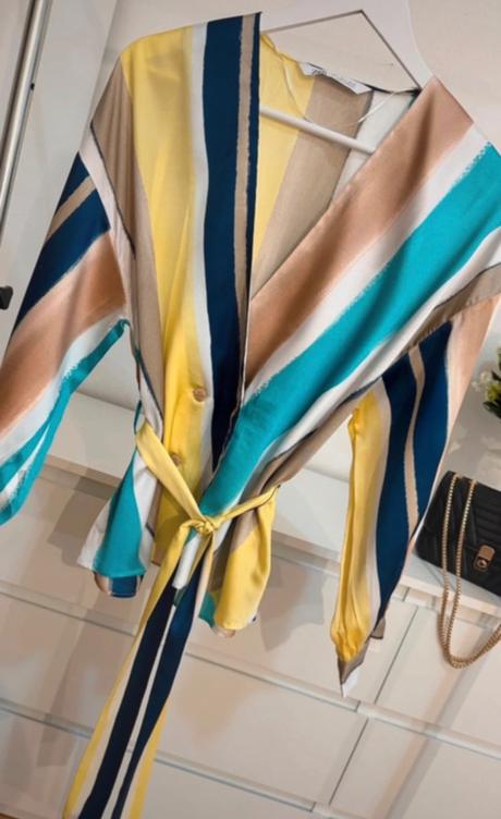 Zara saténová viazaná blúzka, zara,l