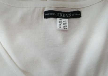 Top, tričko, maslovo-biele, veľkosť l, l