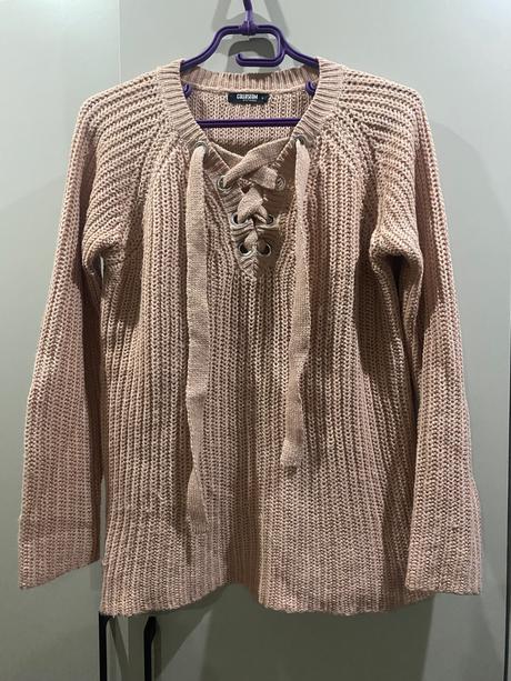 Dámsky svetrík ružový, s