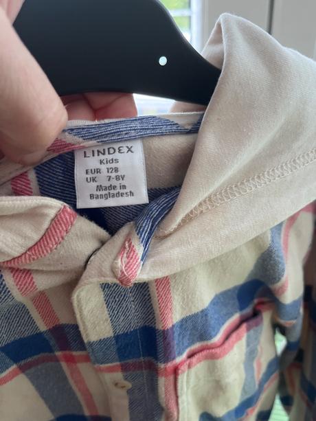Lindex flanelka s kapucňou, lindex,128