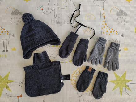 H&m sada čiapka, nákrčník, rukavice, h&m,110