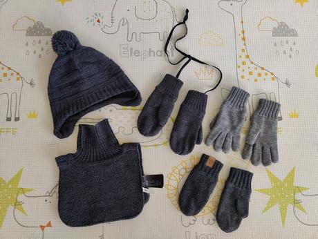 H&m sada čiapka, nákrčník, rukavice, h&m,110