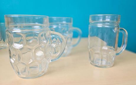 Sada 3 ks retro pohárov na pivo (tretinky), 0,3 l, 